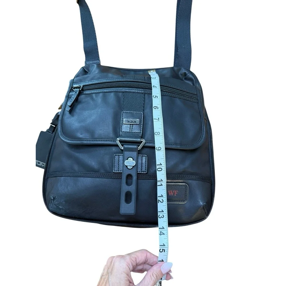 Tumi Alpha Bravo‎ Black Ballistic Nylon Crossbody Messenger Bag WF Monogram